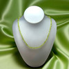 Natural Peridot Rondelle Facet Cut Beads Gemstone Birthmonth Necklace