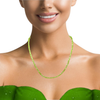 Natural Peridot Rondelle Facet Cut Beads Gemstone Birthmonth Necklace