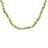 Natural Peridot Ball Plain Beads Semiprecious Gems Necklace