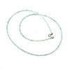 Natuarl Aquamarine Rondelle Facet Cut Beads Semiprecious Necklace