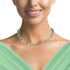 Natural Prehnite Briolette Drop Beads Gemstone Necklace