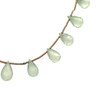 Natural Prehnite Briolette Drop Beads Gemstone Necklace