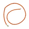 Natural Carnelian Rondelle Facet Cut Beads Gemstone Necklace
