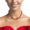 Natural Ruby Rondelle Facet Cut Beads Precious Necklace