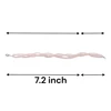 Natural Rose Quartz Rondelle Twisted Beads Gemstone Bracelet