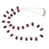 Natural Rhodolite Briolette Cut Drop Beads Gemstone Necklace