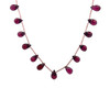 Natural Rhodolite Briolette Cut Drop Beads Gemstone Necklace
