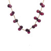 Natural Rhodolite Drop Briolette Cut Beads Semiprecious Necklace