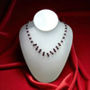Natural Rhodolite Drop Briolette Cut Beads Semiprecious Necklace