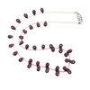 Natural Rhodolite Drop Briolette Cut Beads Semiprecious Necklace