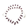 Natural Rhodolite Drop Briolette Cut Beads Semiprecious Necklace