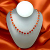 Natural Carnelian Heart Briolette Cut Beads Gemstone Necklace