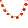 Natural Carnelian Heart Briolette Cut Beads Gemstone Necklace