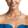 Natural Iolite Rondelle Facet Cut Beads Semiprecious Necklace