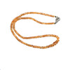 Natural Citrine Rondelle Facet Cut Beads Semiprecious Necklace
