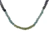 Natural Multi Semiprecious Rondelle Faceted Beads Necklace
