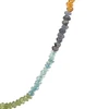 Natural Multi Semiprecious Rondelle Faceted Beads Necklace
