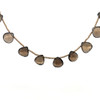 Natural Smoky Quartz Heart Briolette Cut Beads Semiprecious Necklace