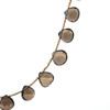 Natural Smoky Quartz Heart Briolette Cut Beads Semiprecious Necklace