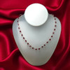 Natural Rhodolite Cushion Briolette Cut Beads Semiprecious Necklace