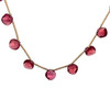 Natural Rhodolite Cushion Briolette Cut Beads Semiprecious Necklace