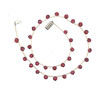 Natural Rhodolite Cushion Briolette Cut Beads Semiprecious Necklace