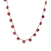 Natural Rhodolite Cushion Briolette Cut Beads Semiprecious Necklace