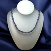 Natural Iolite Rondelle Faceted Beads Semiprecious Necklace