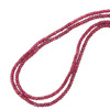 Natural Ruby Rondelle Facet Cut Beads Precious July Birthstone Necklace