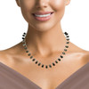 Natural Smoky Quartz Drop Briolette Cut Beads Semiprecious Necklace