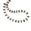Natural Smoky Quartz Drop Briolette Cut Beads Semiprecious Necklace