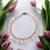 Natural Rose Quartz Drop Briolette Cut Beads Semiprecious Bracelet
