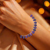 Natural Amethyst Africa Drop Briolette Cut Beads Gemstone Bracelet