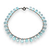 Natural Sky Blue Topaz Drop Briolette Cut Semiprecious Beads Bracelet
