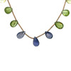 Natural Lemon Quartz Iolite Peridot Sky Blue Topaz Citrine Spessartite Garnet Multi Gemstone Necklace