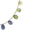 Natural Lemon Quartz Iolite Peridot Sky Blue Topaz Citrine Spessartite Garnet Multi Gemstone Necklace