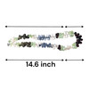 Natural Prehnite Rose Quartz Smoky Quartz Iolite & Garnet Beaded Necklace