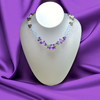 Natuarl Blue Topaz Amethyst Peridot Smoky & Rose Quartz Beads Necklace