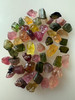 Natural Multi Tourmaline Rough 53.11 Carats 50 Piece Uncut 4A Quality Uncut Raw Gemstone Birthstone