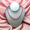 Natural Ruby Rondelle Facet Cut Beads Necklace