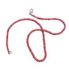 Natural Ruby Rondelle Facet Cut Beads Necklace