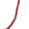Natural Ruby Rondelle Facet Cut Beads Necklace