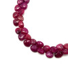 Natural Ruby 7mm Heart Briolette Facet Cut VS Clarity Scarlet Color Loose Precious Birthstone Beads