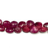 Natural Ruby 7mm Heart Briolette Facet Cut VS Clarity Scarlet Color Loose Precious Birthstone Beads