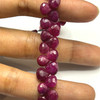 Natural Ruby 7mm Heart Briolette Facet Cut VVS Clarity Scarlet Color July Birthstone Gemstone Beads