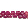 Natural Ruby Heart Briolette Facet Cut 7mm  VS Clarity Hot Pink Color Loose Precious Gemstone Beads