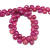 Natural Ruby Heart Briolette Facet Cut VS Clarity 7mm Hot Pink Color Loose Precious Gemstone Beads