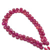 Natural African Ruby Briolette Faceted Heart Beads | 7mm | 65 Pcs 124 Carats | Hot Pink | SI1 Clarity | 9.6 Inch Precious Gemstone Jewelry Making