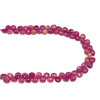 Natural Ruby 7mm Briolette Facet Cut VS Clarity Heart Hot Pink Color Loose Precious Gemstone Beads