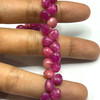 Natural Ruby 7mm Briolette Facet Cut VS Clarity Heart Hot Pink Color Loose Precious Gemstone Beads